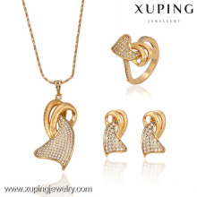 63067 - Bijoux de mariée en alliage de cuivre de mode de bijoux de Xuping ensemble avec l&#39;or 18K plaqué